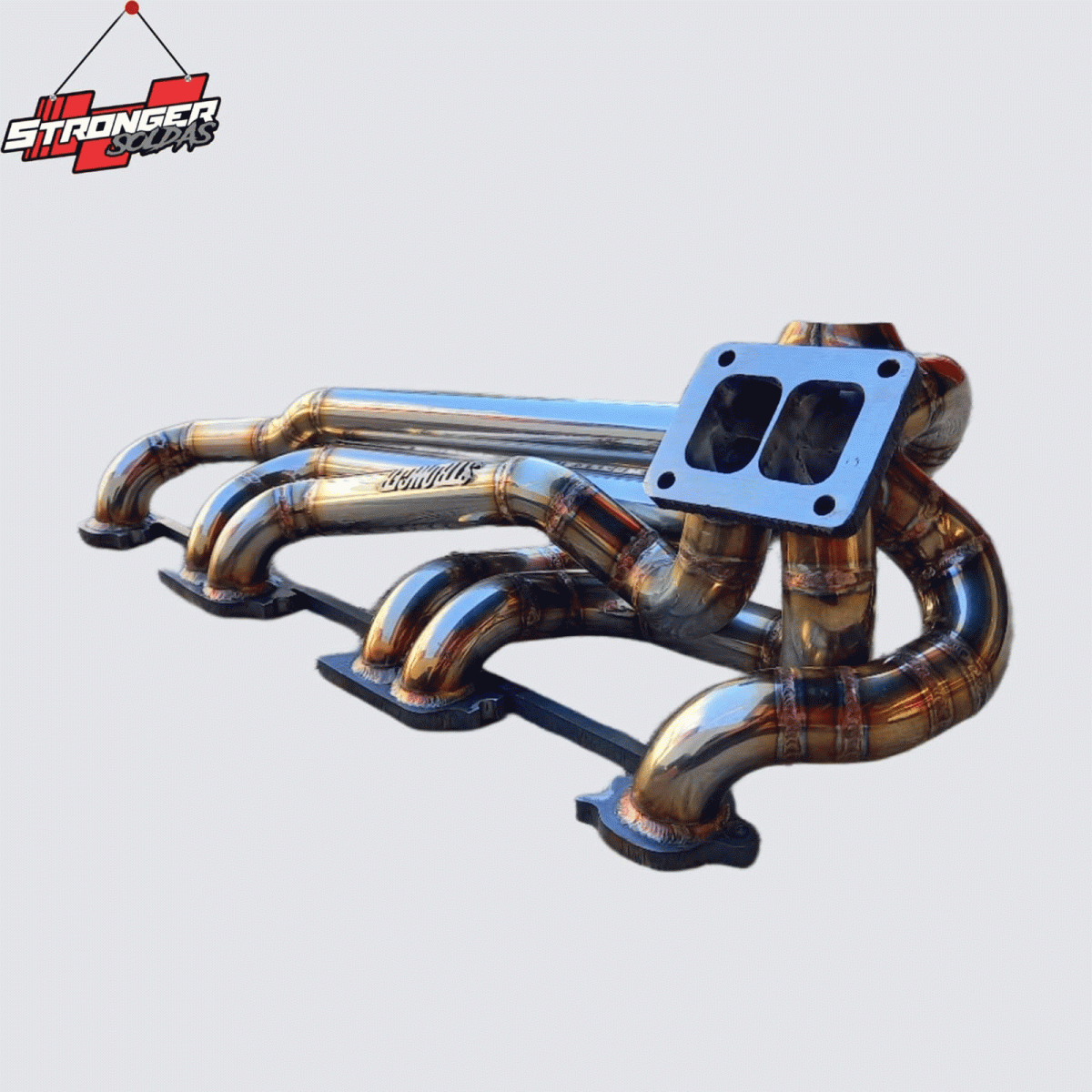 COLETOR DE ESCAPE OMEGA 6CIL (inox)